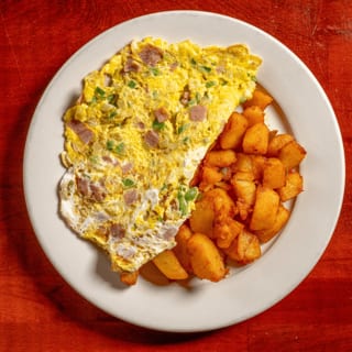 Tortilla Con Pimiento Y Cebolla Combinado 3 Huevos Con Jamón O Chorizo Español O Tocino (Western Omelette 3 Eggs)