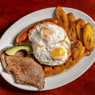 Bandeja Paisa (Steak, Beans, Rice, Egg & Sausage)